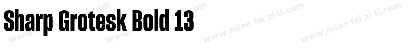 Sharp Grotesk Bold 13字体转换